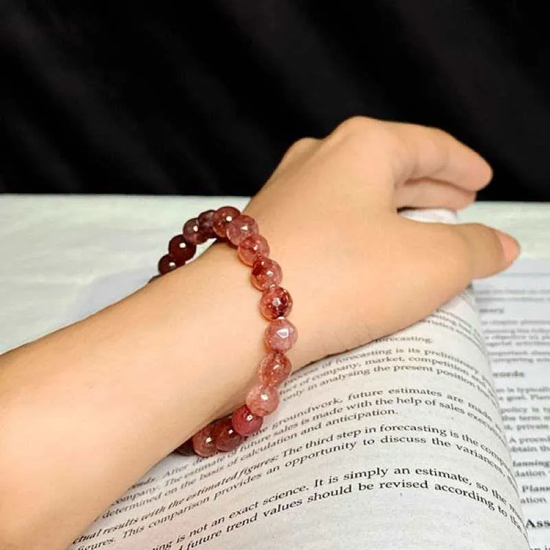 10 mm Natural Red Quartz Stone Bracelet