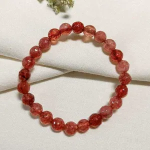 10 mm Natural Red Quartz Stone Bracelet