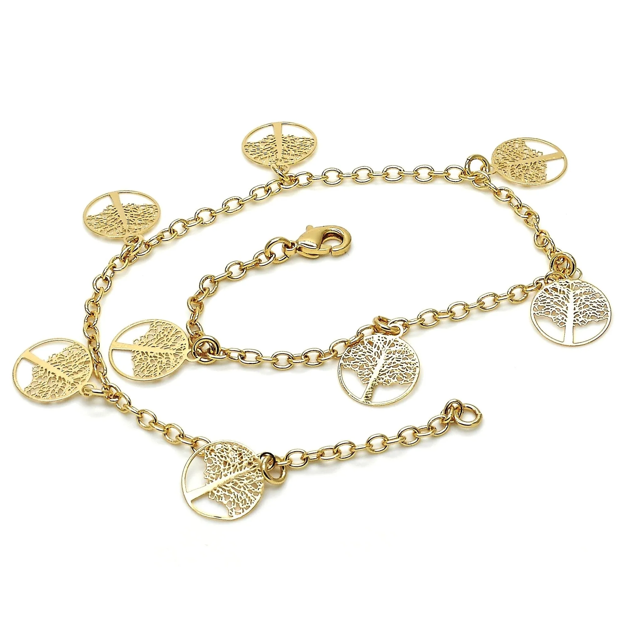 14K Gold Filled Tree Of Life Anklet