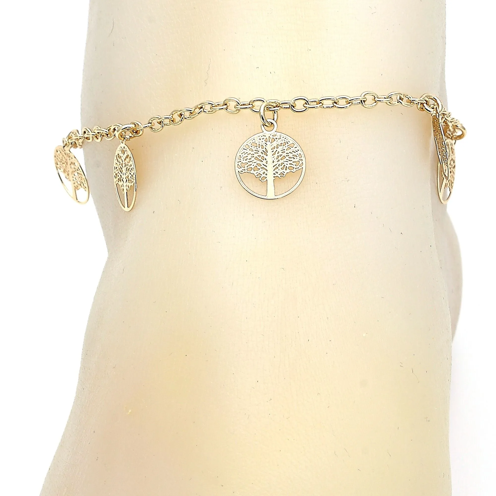 14K Gold Filled Tree Of Life Anklet