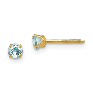 14k Yellow Gold Madi K Aquamarine Earrings
