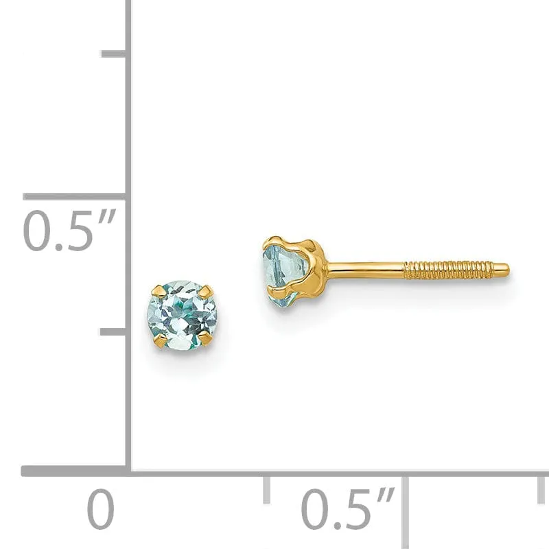 14k Yellow Gold Madi K Aquamarine Earrings