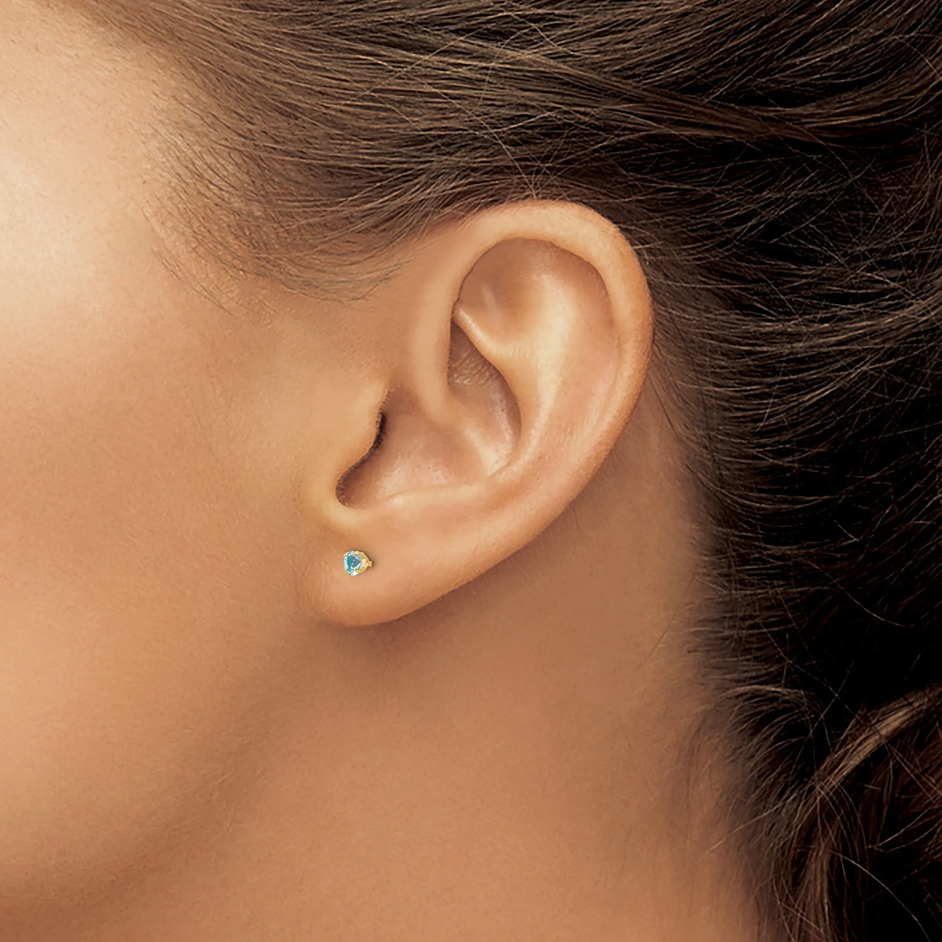 14k Yellow Gold Madi K Aquamarine Earrings