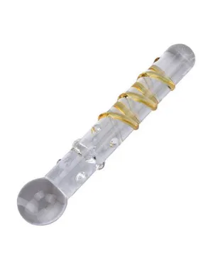 230402 - Lucent Yellow Stripe Glass Massager