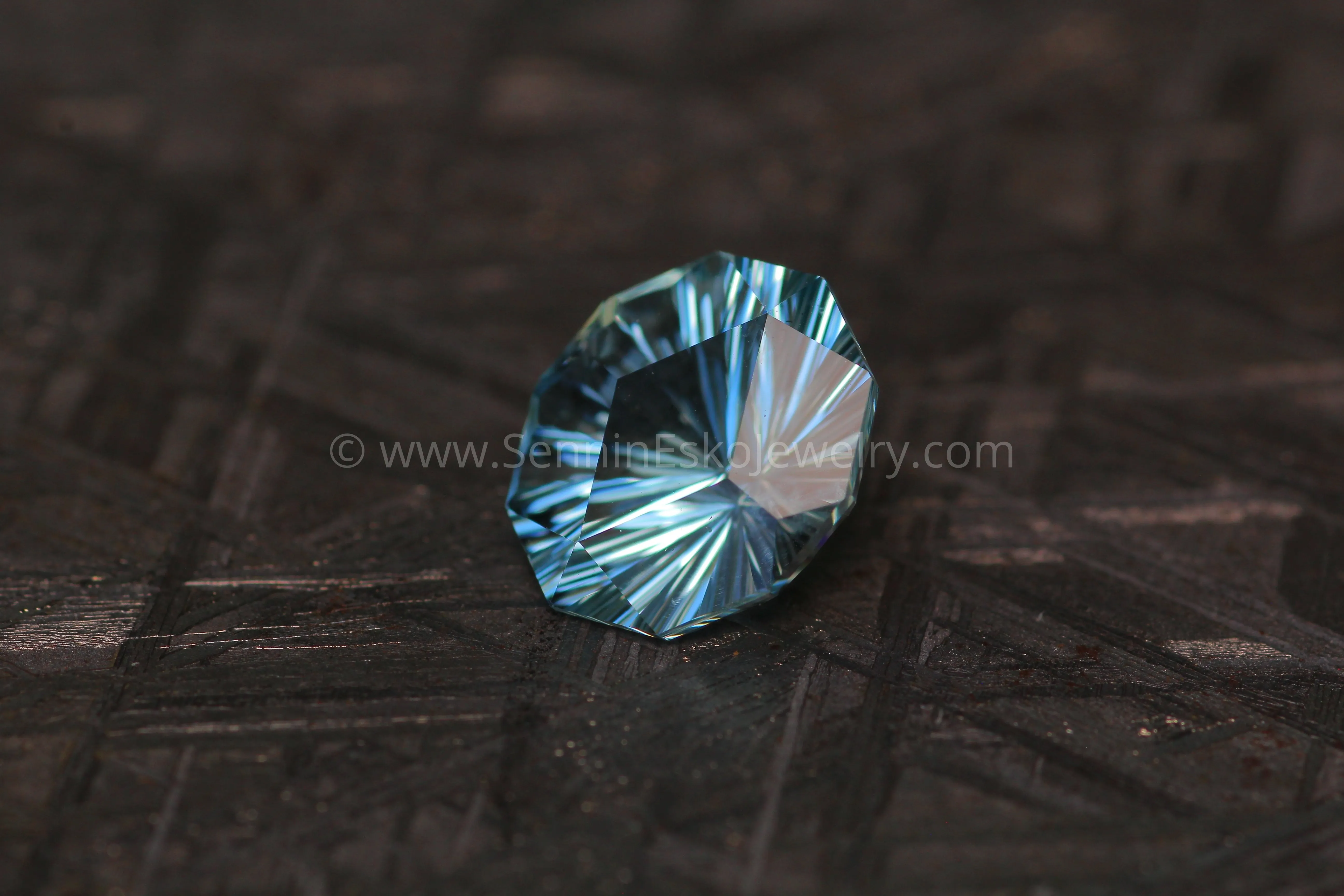 3 Carat Aquamarine Long Decagon - 10.8x9.1mm, Fantasy Cut