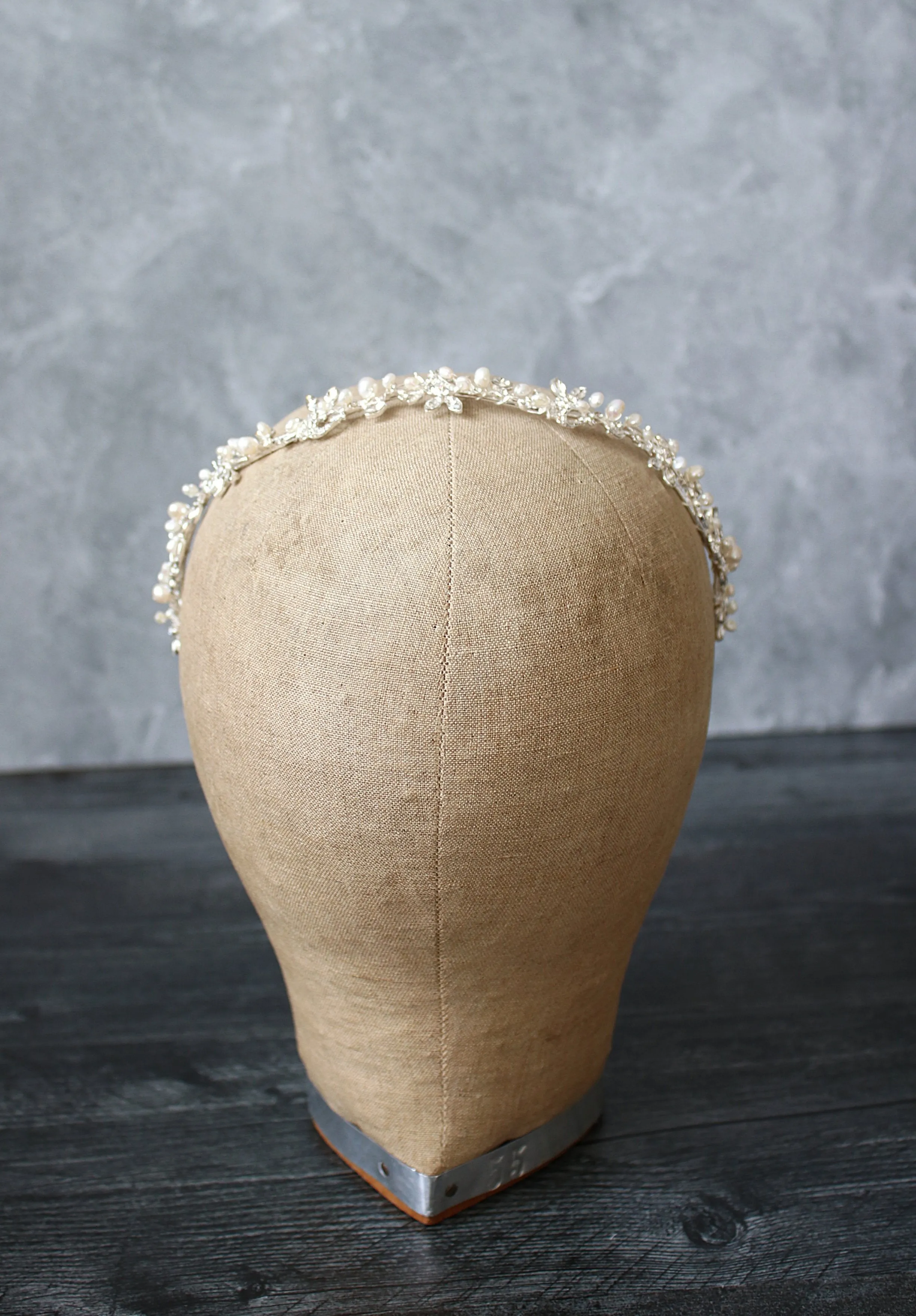 ABIGAIL Freshwater Pearl Bridal Crystal Headband