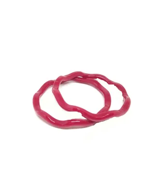 Acrylic Zigzag Pola Bangle Set Pack of 2