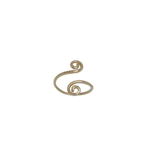 Adjustable Swirl Toe Ring (14K)