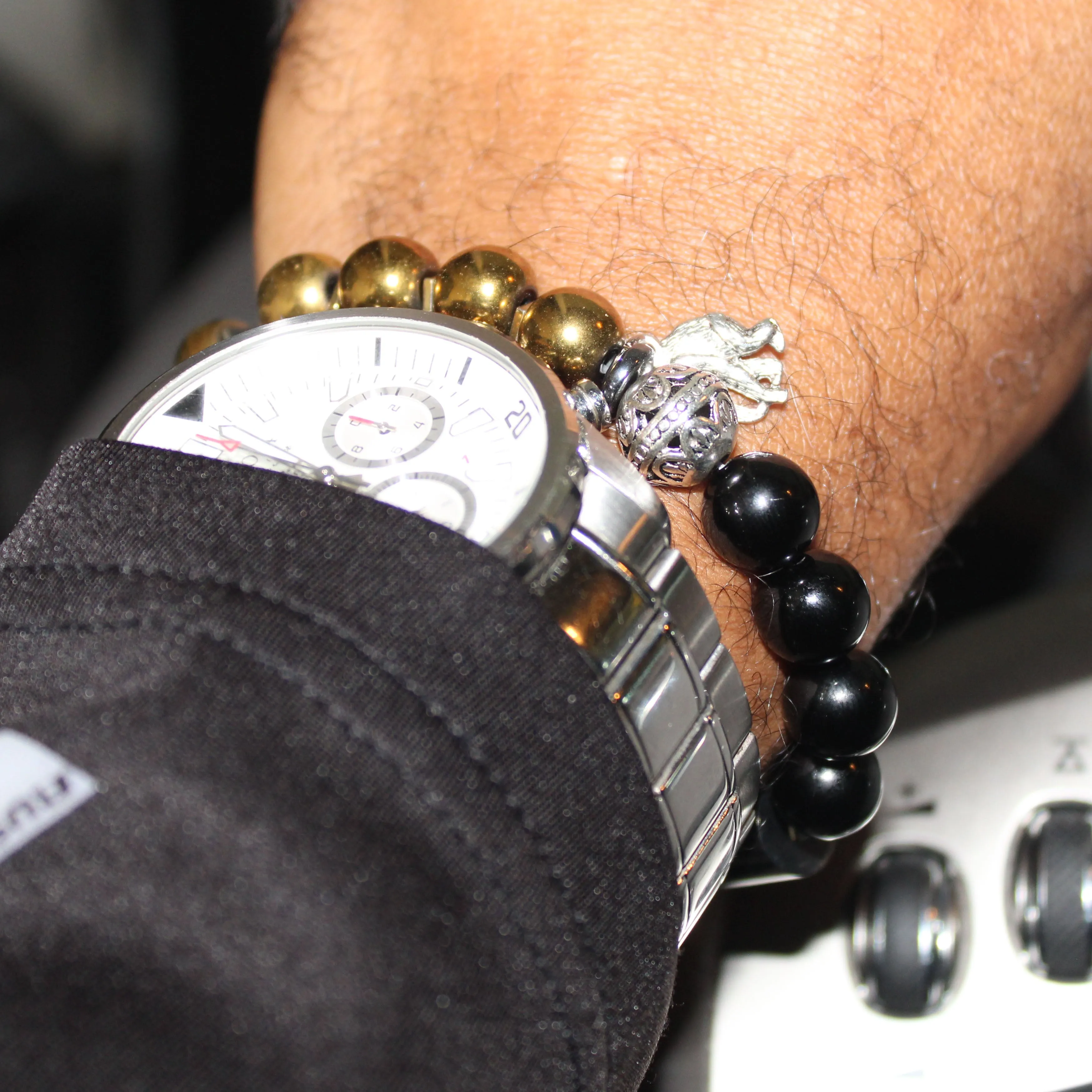 Alpha Ape Charm Bead Bracelet