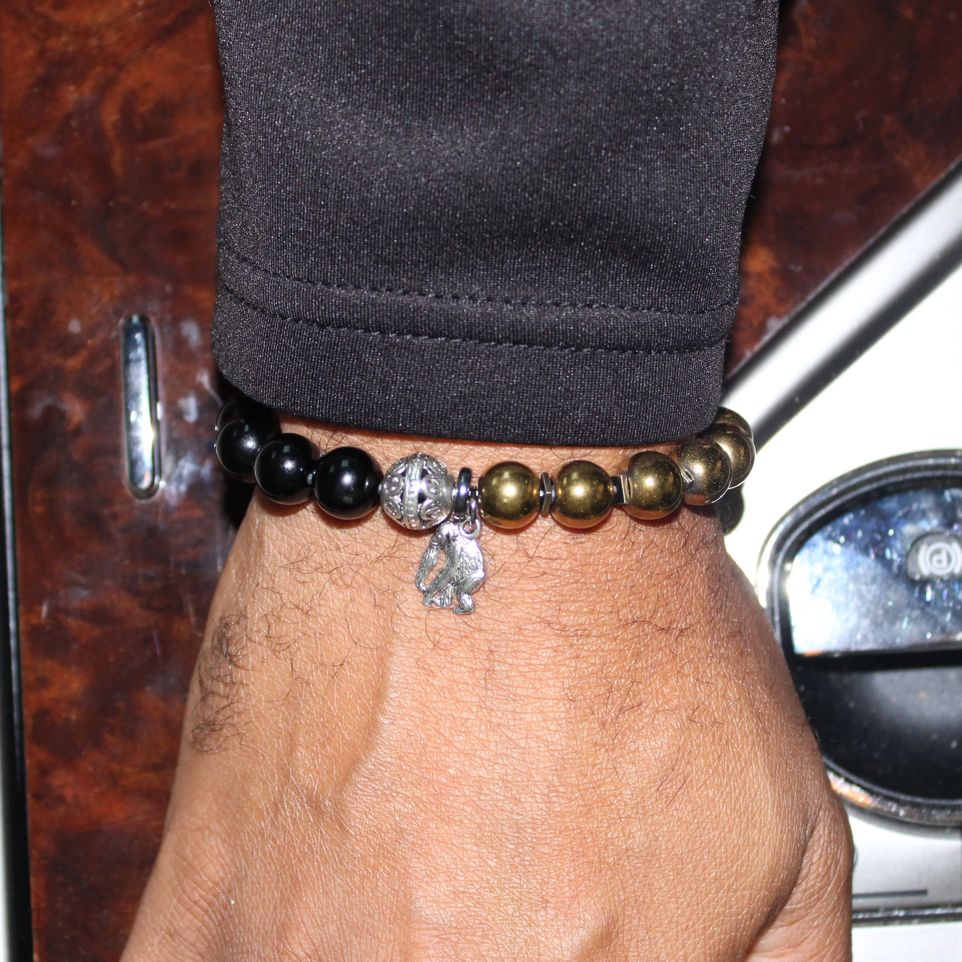 Alpha Ape Charm Bead Bracelet