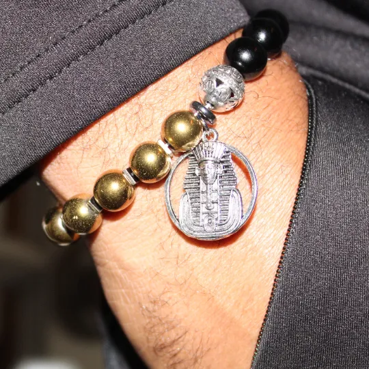 Alpha Egyptian Pharaoh Bead Bracelet