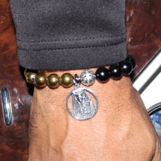 Alpha Egyptian Pharaoh Bead Bracelet