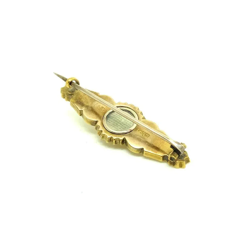 Antique Victorian (1837-1901) 15ct Yellow Gold Pearl Brooch Locket