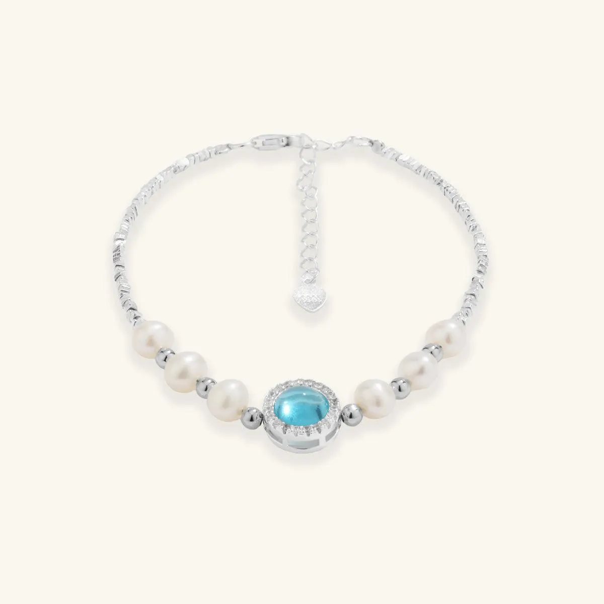 Aquamarine Pearl Bracelet