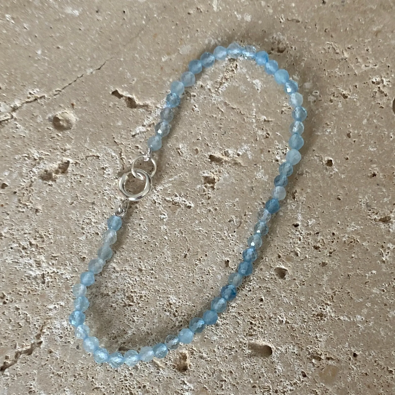 Aquamarine Sterling Silver Bracelet