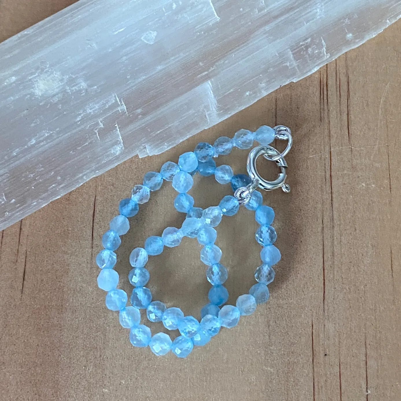Aquamarine Sterling Silver Bracelet