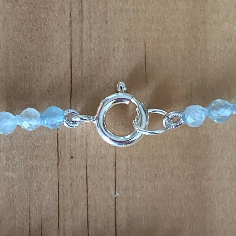 Aquamarine Sterling Silver Bracelet