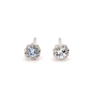 Aquamarine Stud Earrings