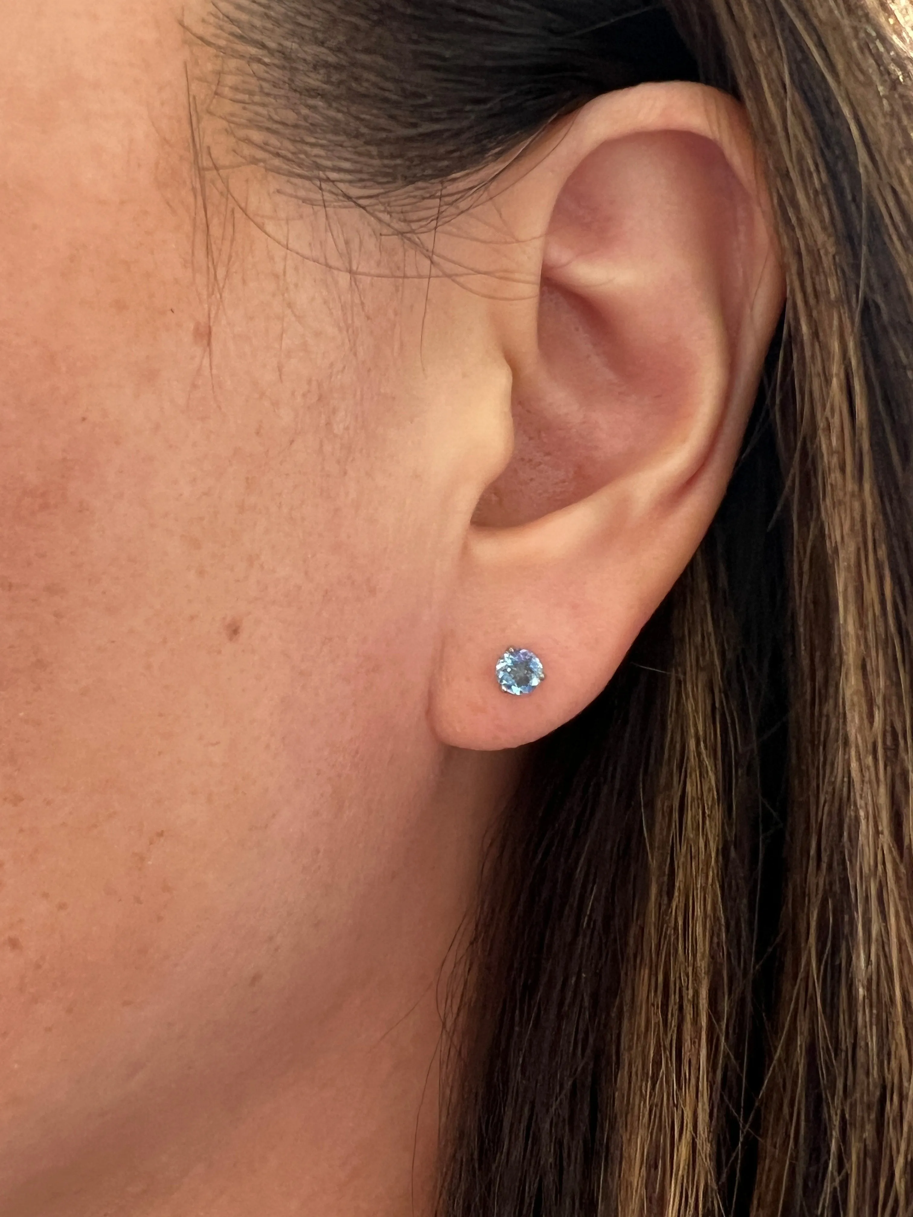 Aquamarine Stud Earrings
