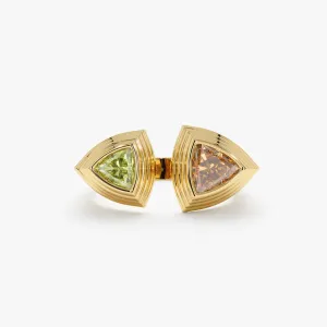Art Deco Citrine and Peridot Ring, Nandin