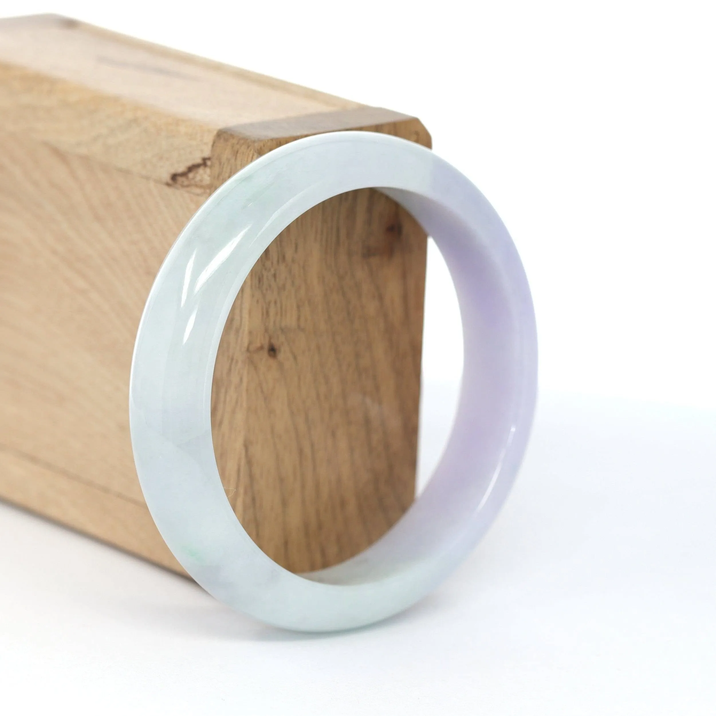 Baikalla Classic Lavender Natural Jadeite Jade Bangle ( 56.14 mm ) #610