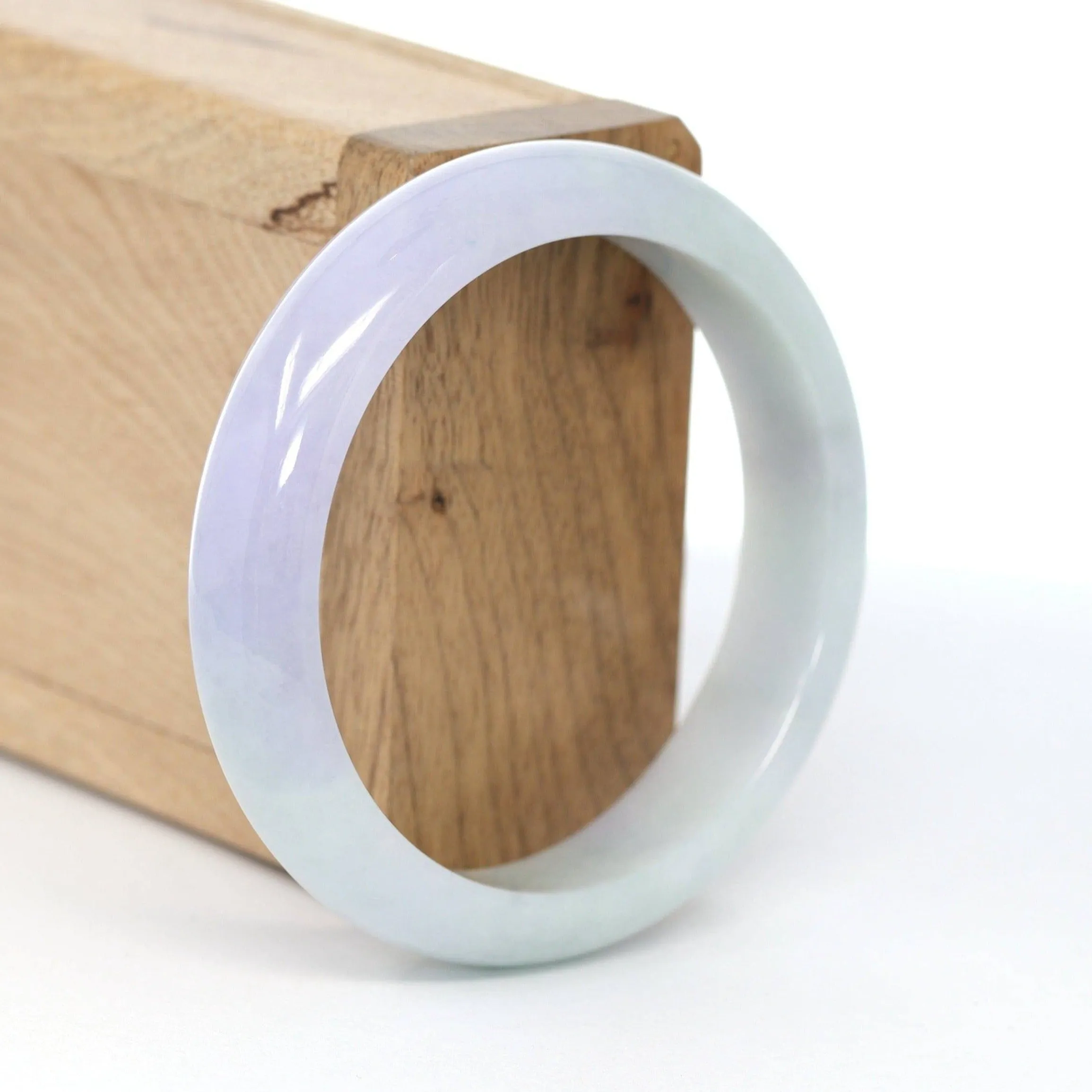 Baikalla Classic Lavender Natural Jadeite Jade Bangle ( 56.14 mm ) #610