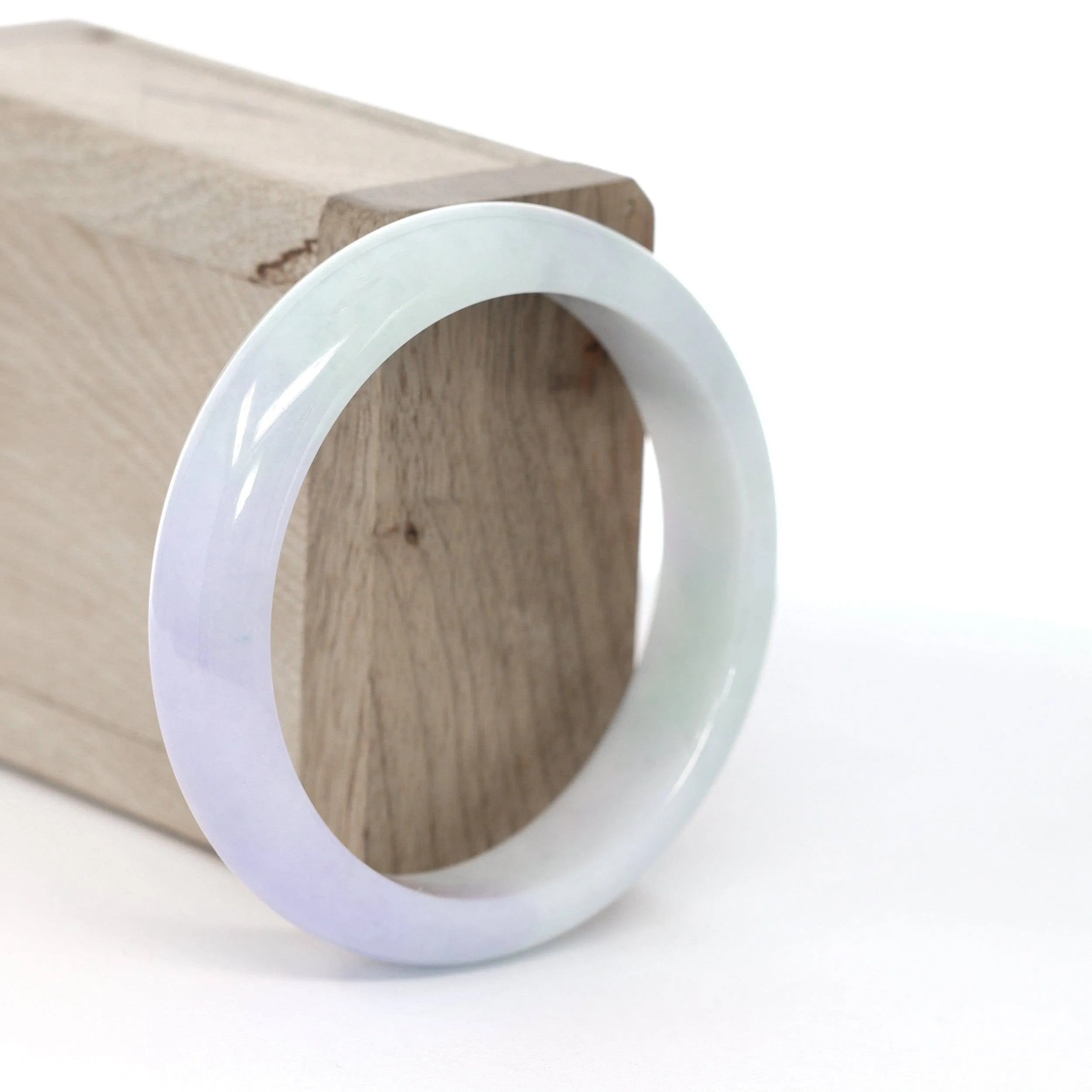 Baikalla Classic Lavender Natural Jadeite Jade Bangle ( 56.14 mm ) #610