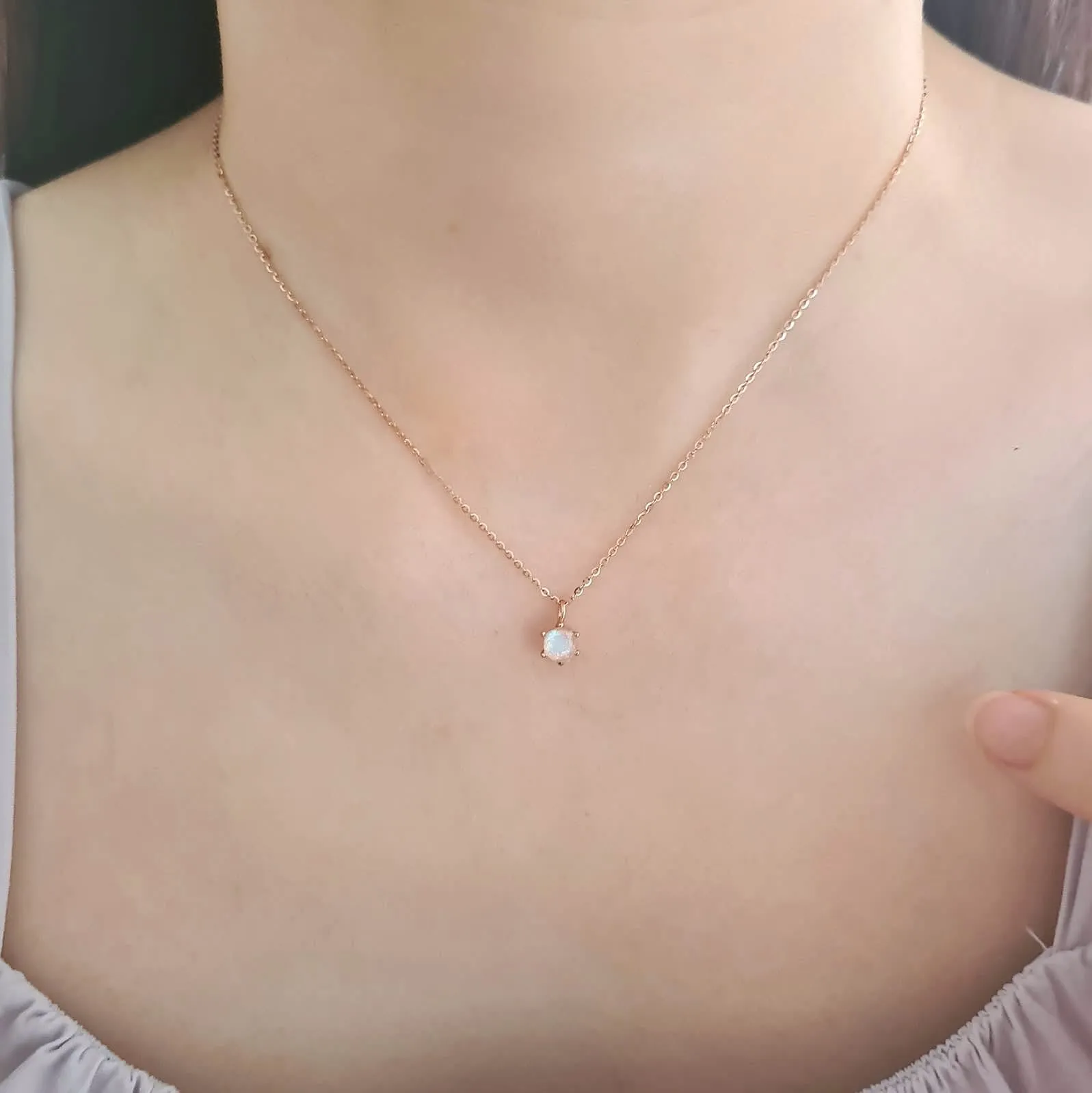 Birthstone Necklace 925 Silver