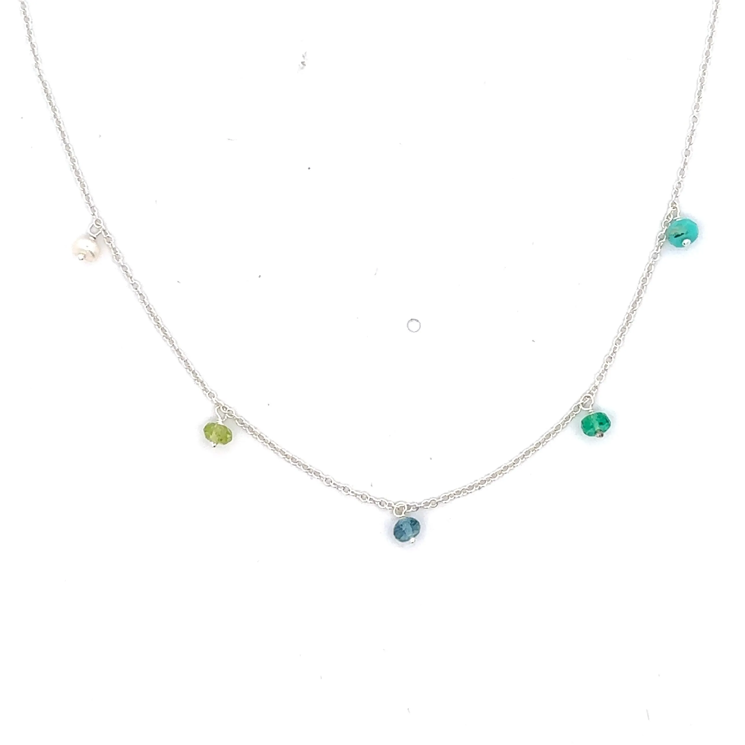 Birthstone Rondelle Multidrop Necklace