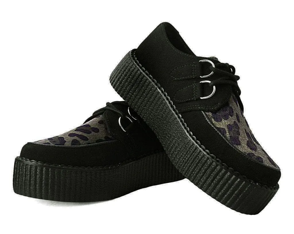 Black & Olive Leopard D-Ring Mondo Creeper