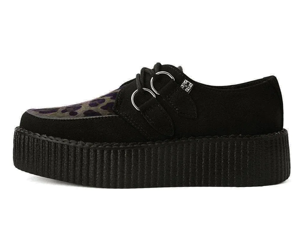 Black & Olive Leopard D-Ring Mondo Creeper