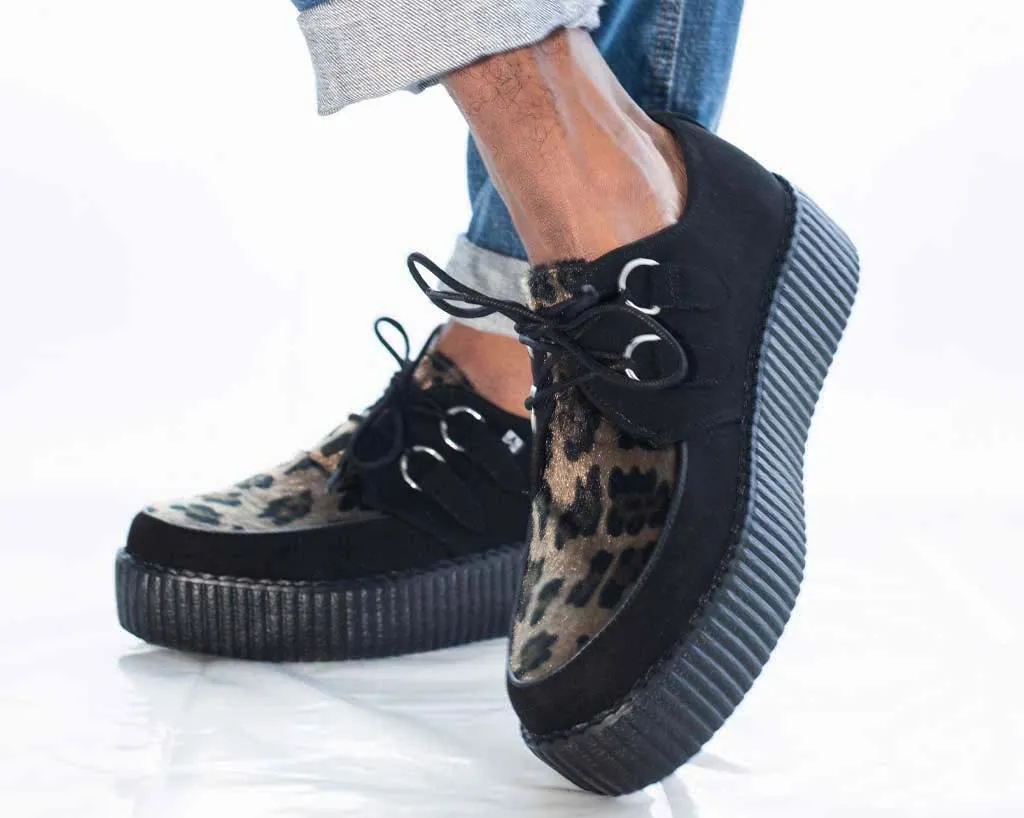 Black & Olive Leopard D-Ring Mondo Creeper