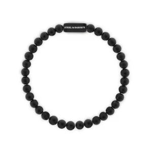 Black Edition 6mm Round Gemstone Bracelet Natural Ned BEB/002M