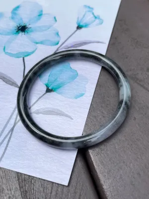 Black Jade Bangle | 56mm (NJBA037)