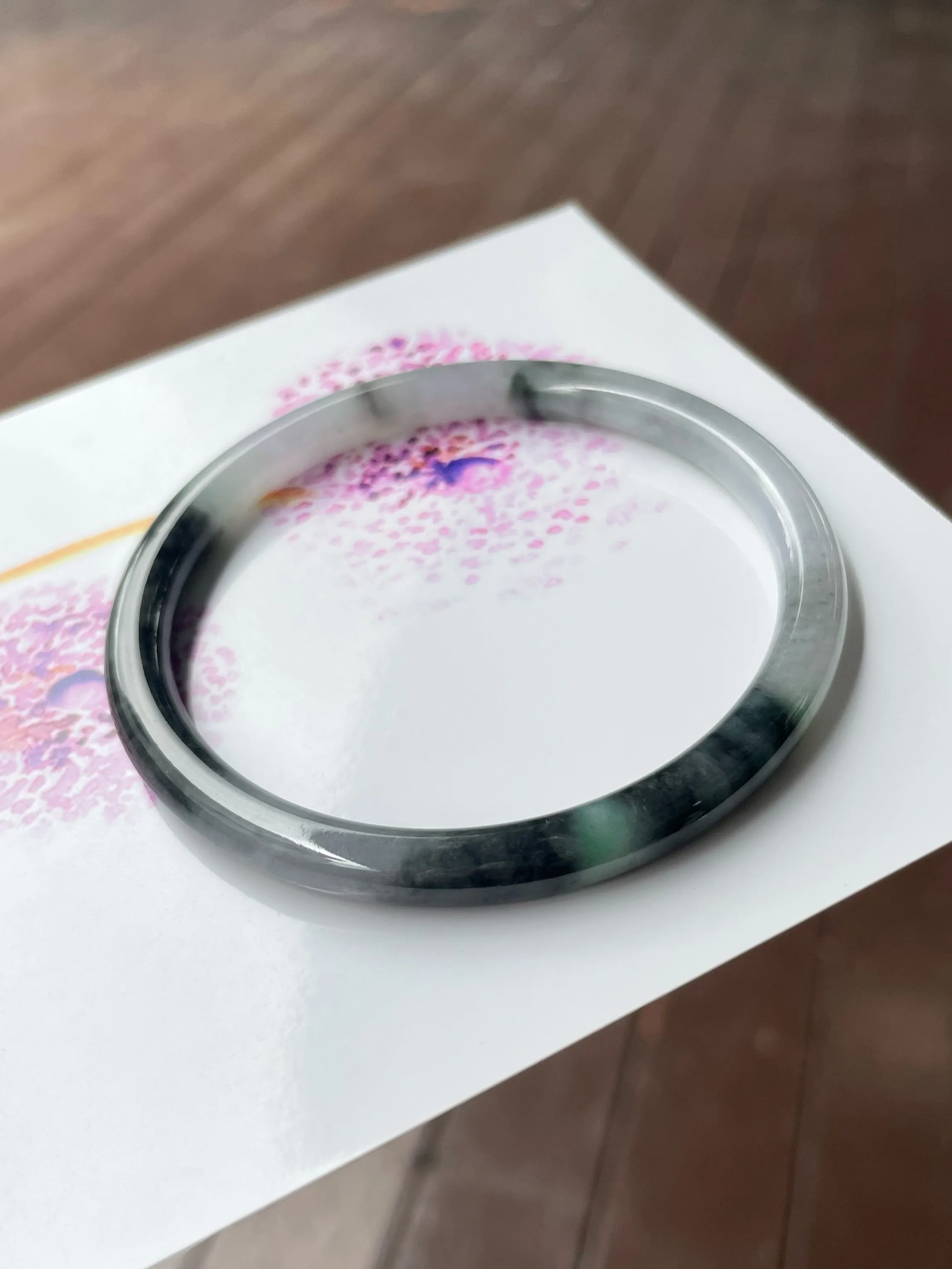 Black Jade Bangle | 56mm (NJBA140)