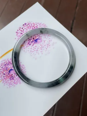Black Jade Bangle | 56mm (NJBA140)