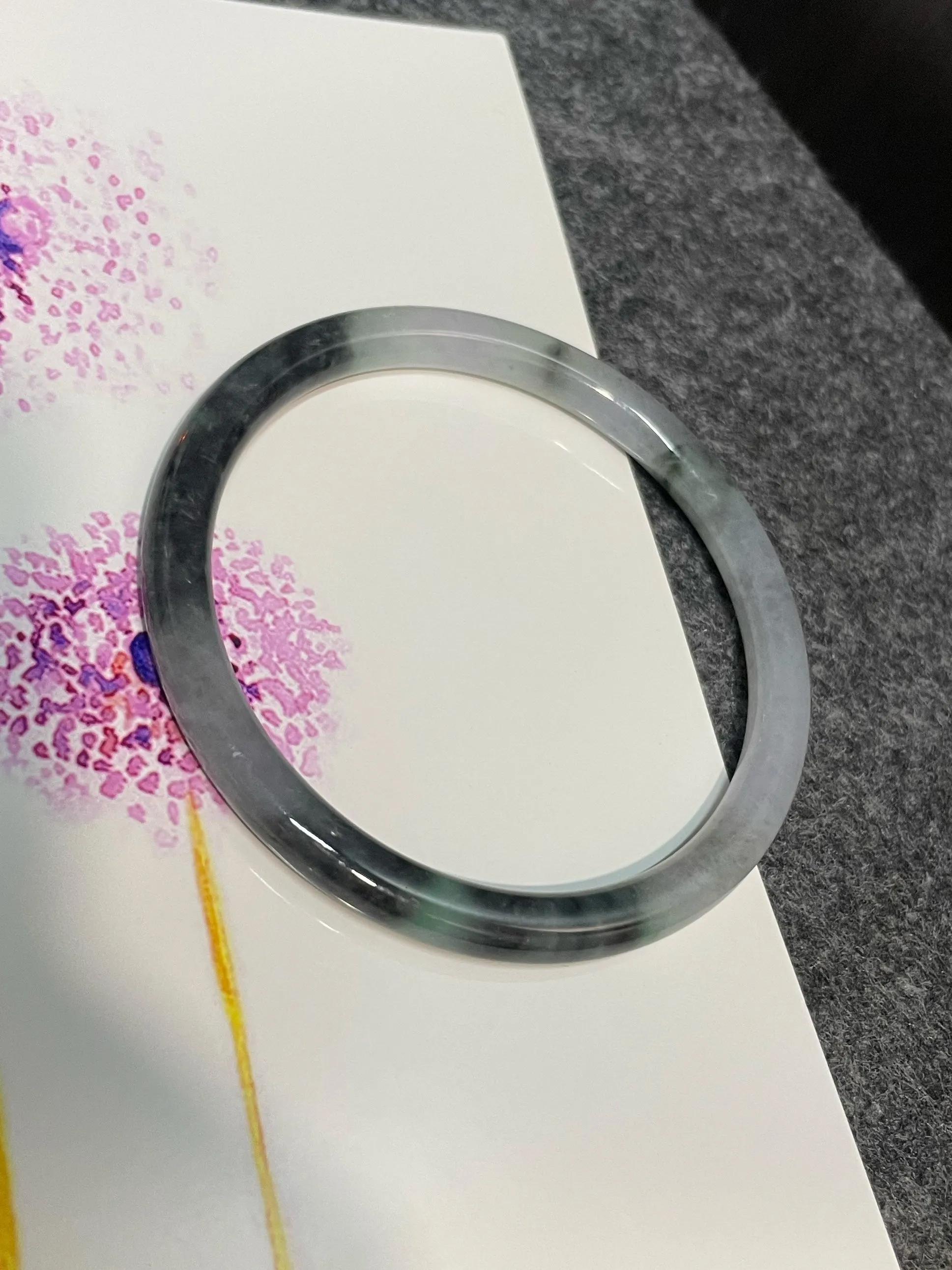 Black Jade Bangle | 56mm (NJBA140)