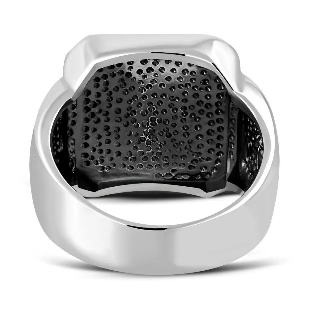 Black Onyx Stone Sterling Silver Ring
