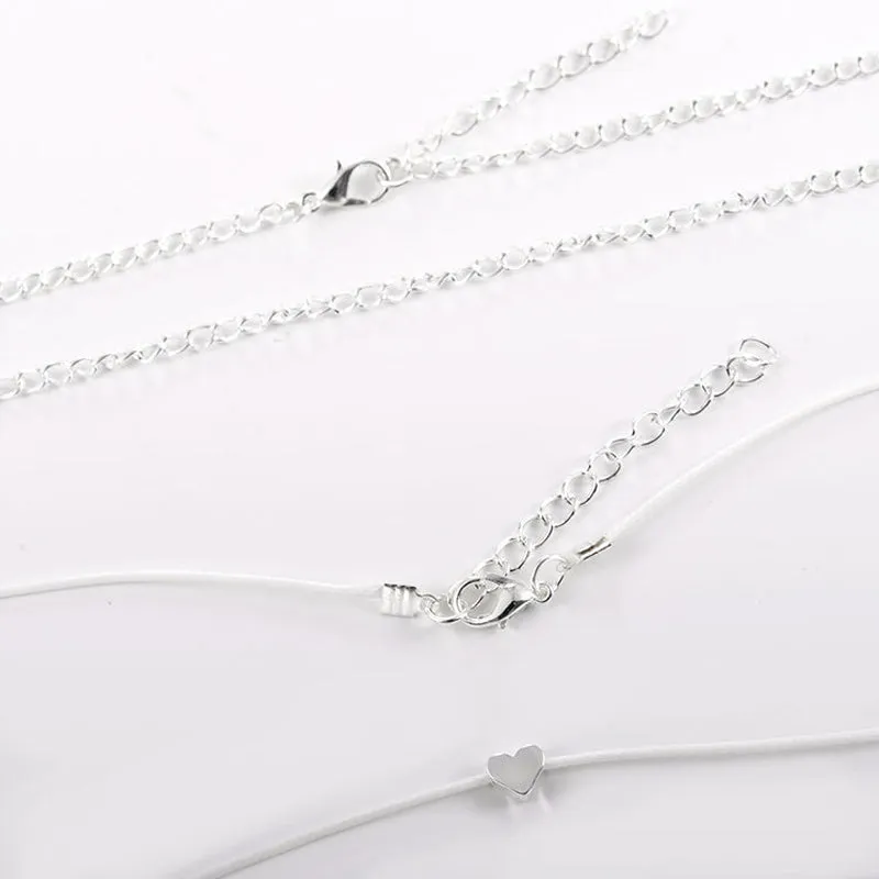 Bohemian Heart Shaped Double Anklet