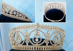 Bonaparte Rhinestone Tiara - Gold