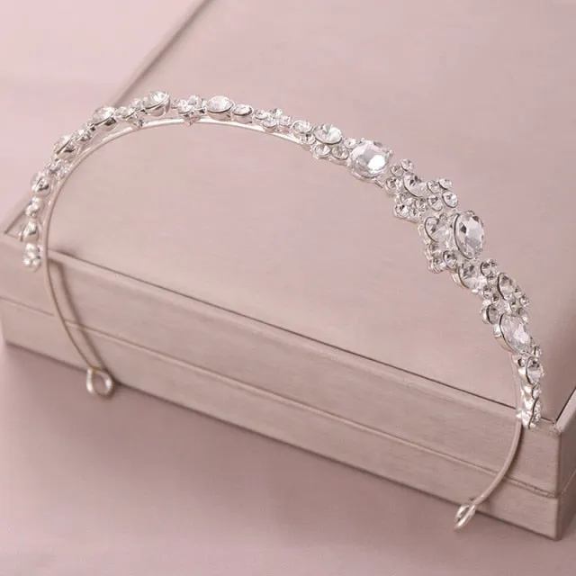 Bridal Headband Delicate Rhinestone Crystal-Jewelry Wedding Hair Accessory
