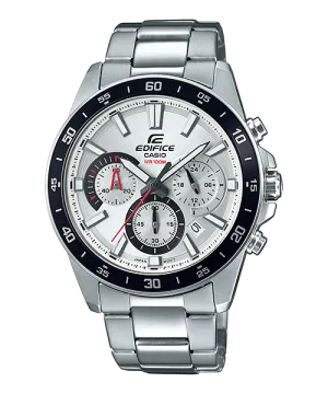 Casio Edifice Standard Chronograph Silver Stainless Steel Watch EFV570D-7A EFV-570D-7A