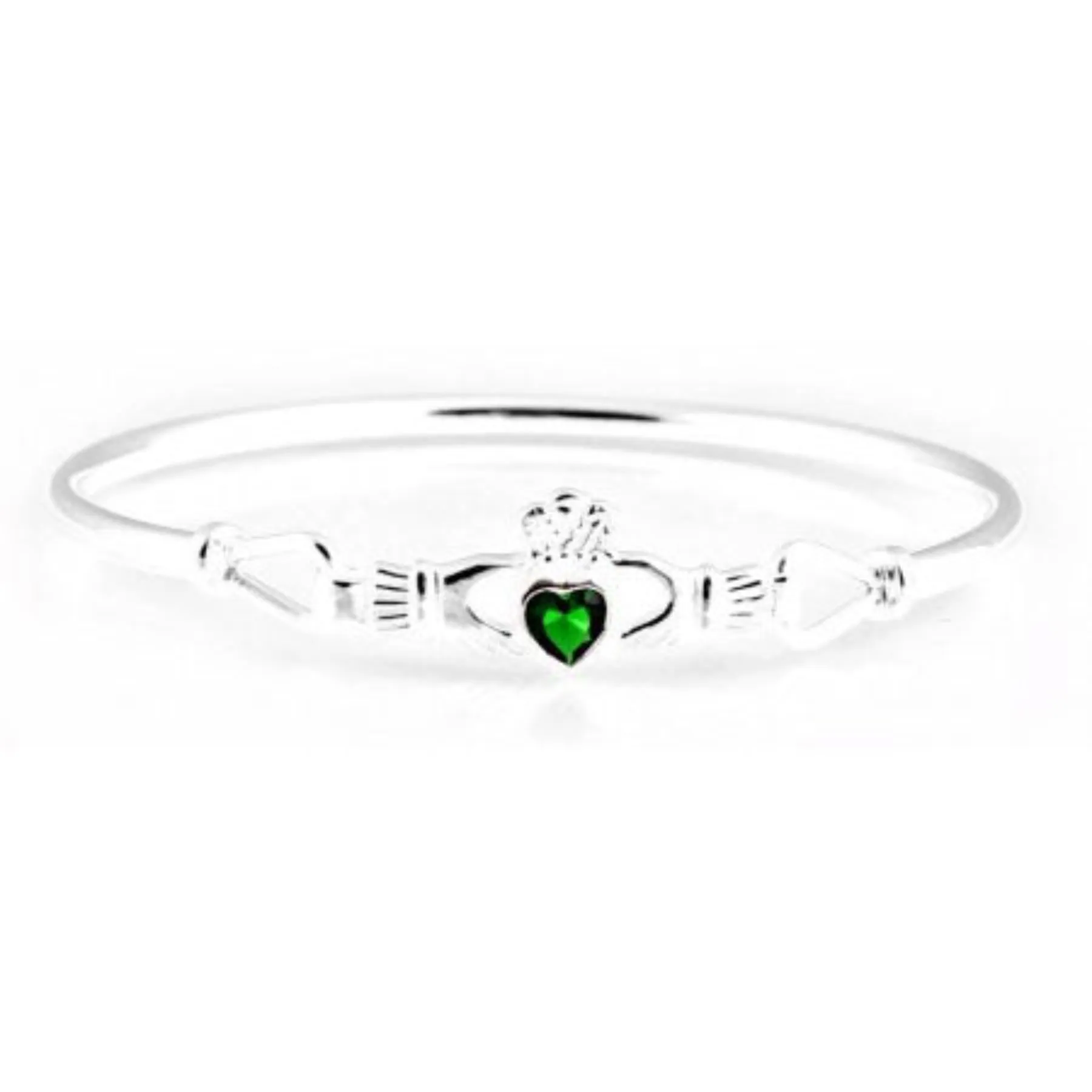 Claddagh Bangle - Sterling Silver