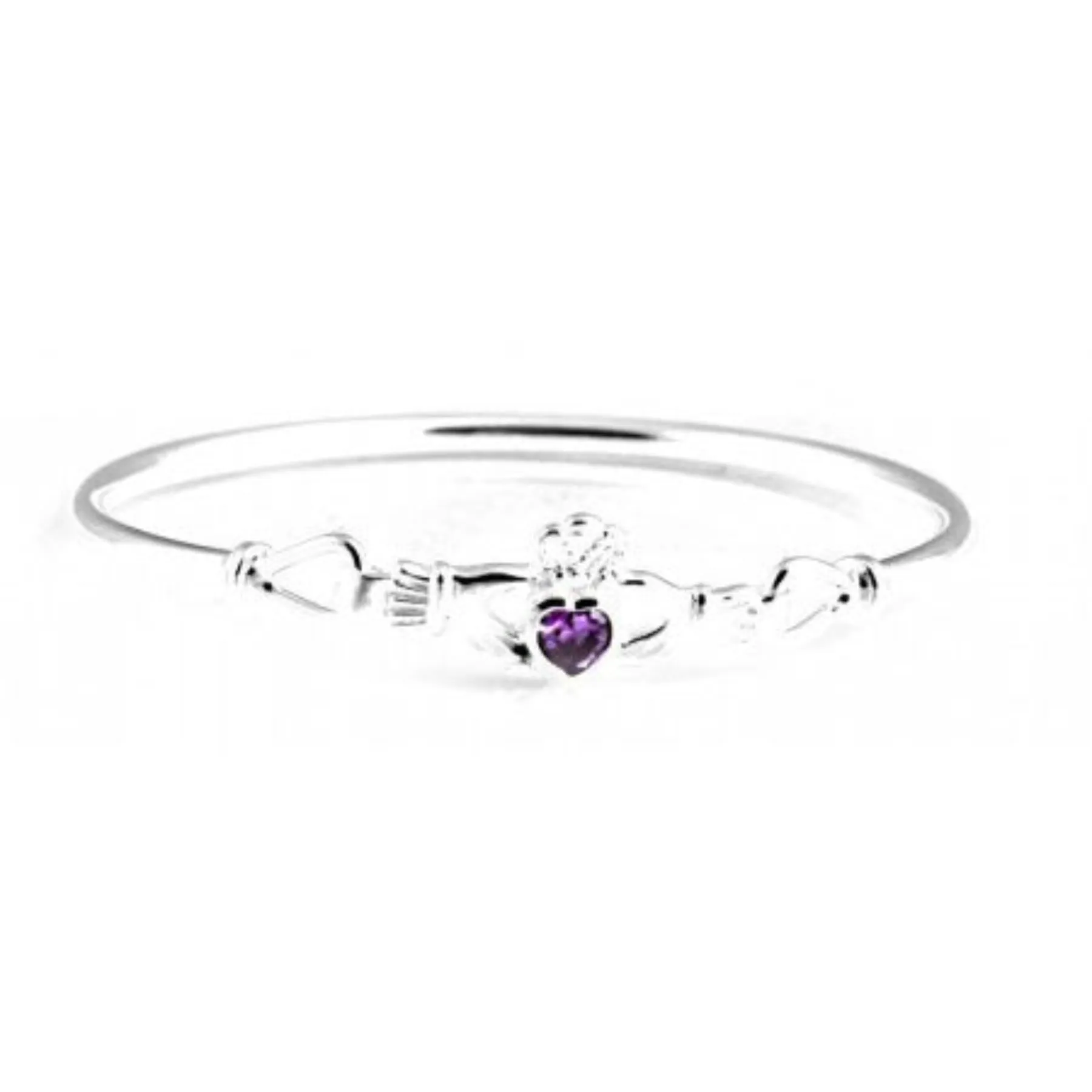 Claddagh Bangle - Sterling Silver