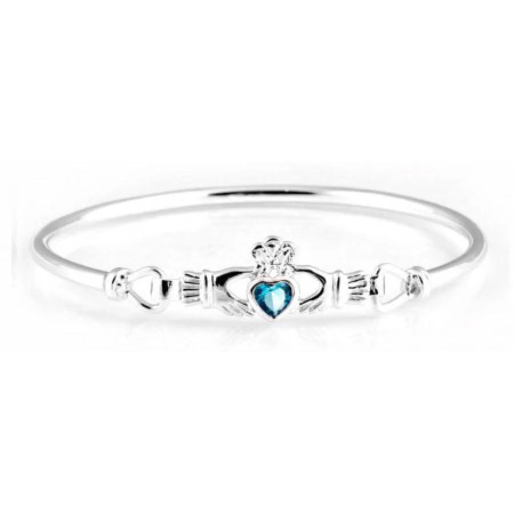 Claddagh Bangle - Sterling Silver