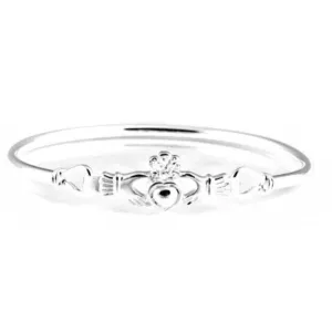 Claddagh Bangle - Sterling Silver