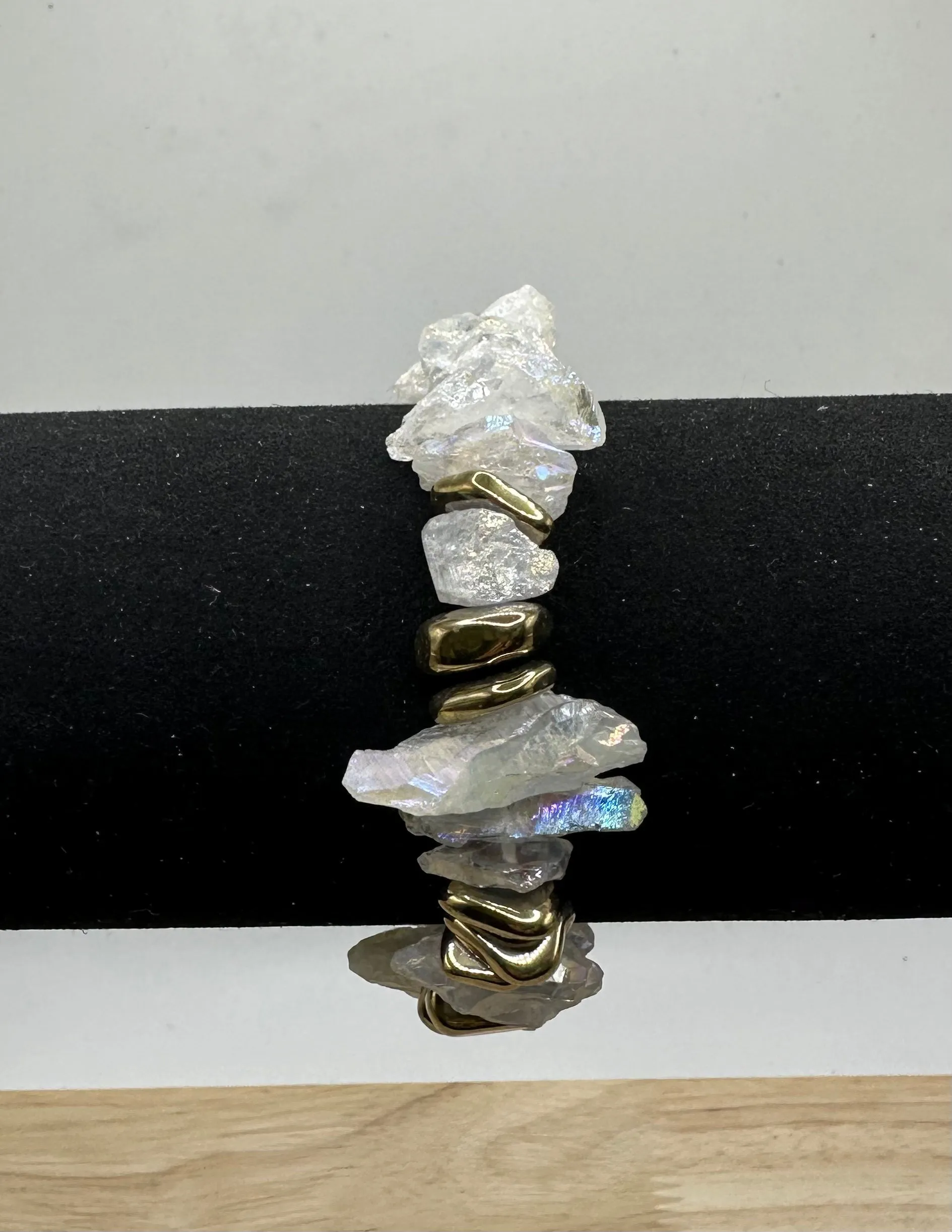 Crystal Quartz Bracelet with Hematite Bracelet
