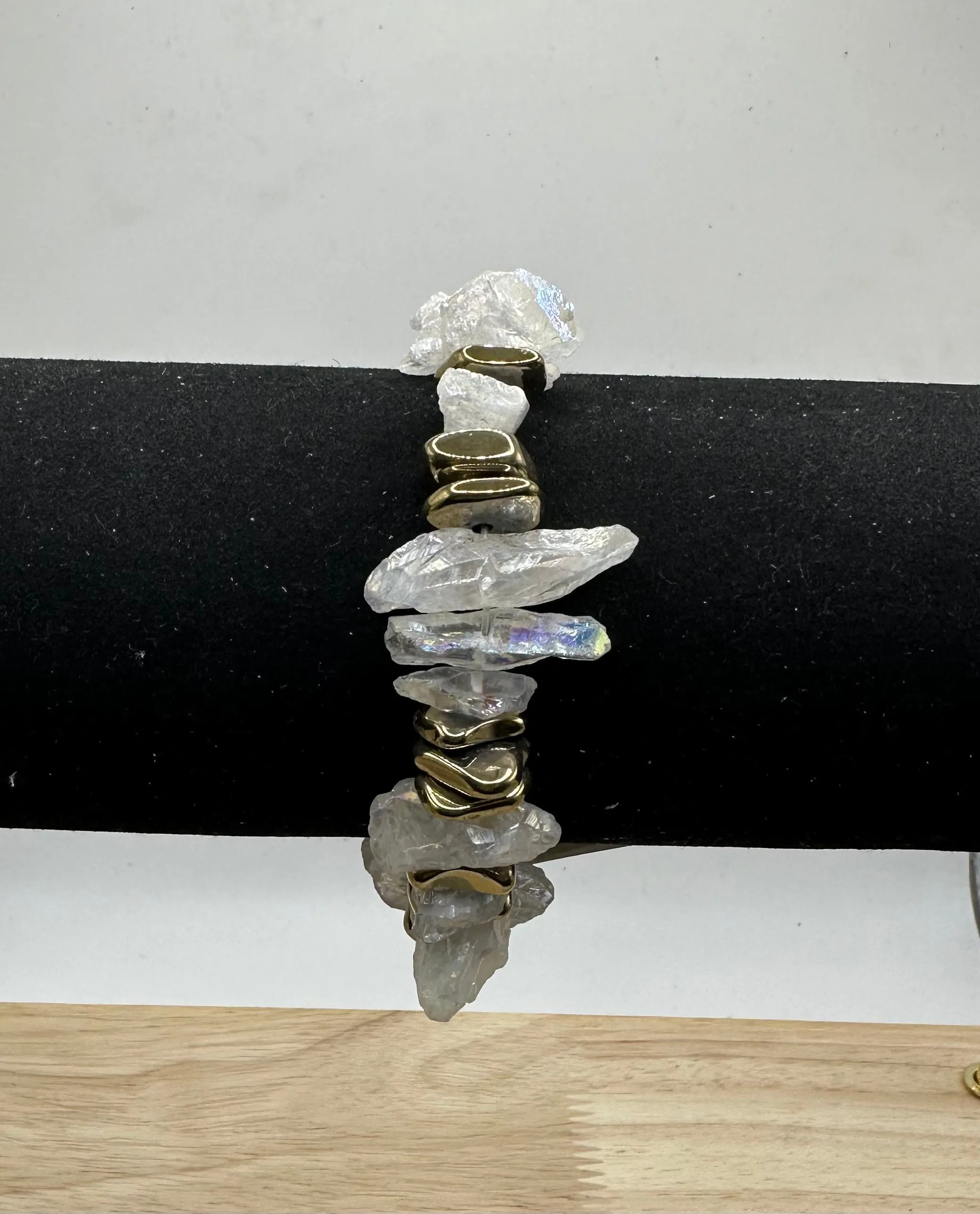 Crystal Quartz Bracelet with Hematite Bracelet