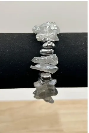 Crystal Quartz Bracelet with Hematite Bracelet