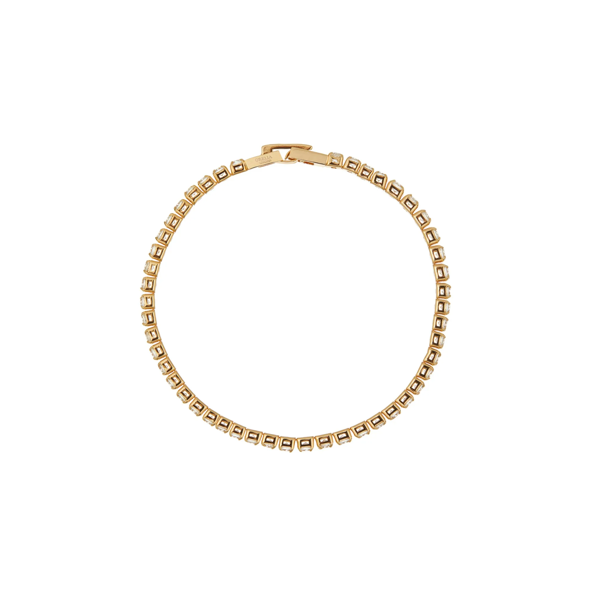 Cup Chain Tennis Bracelet - Aquamarine